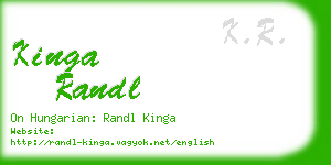 kinga randl business card
